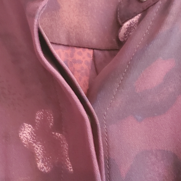 Aritzia Wilfred Silk Bossut Shirt Dress Burgandy Limited Edition in Floral XS - Picture 7 of 12